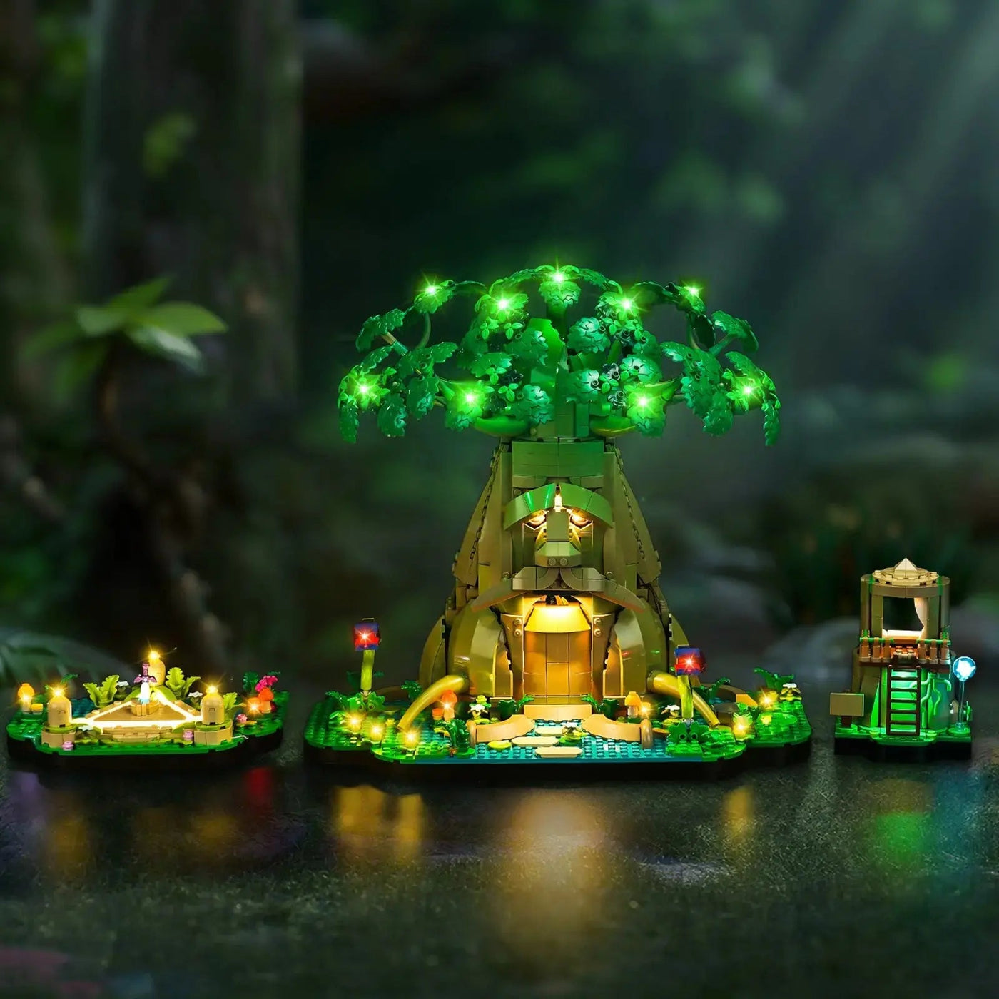RGB LED light kit for LEGO® The Legend of Zelda Great Deku Tree #77092, LED kit powered on