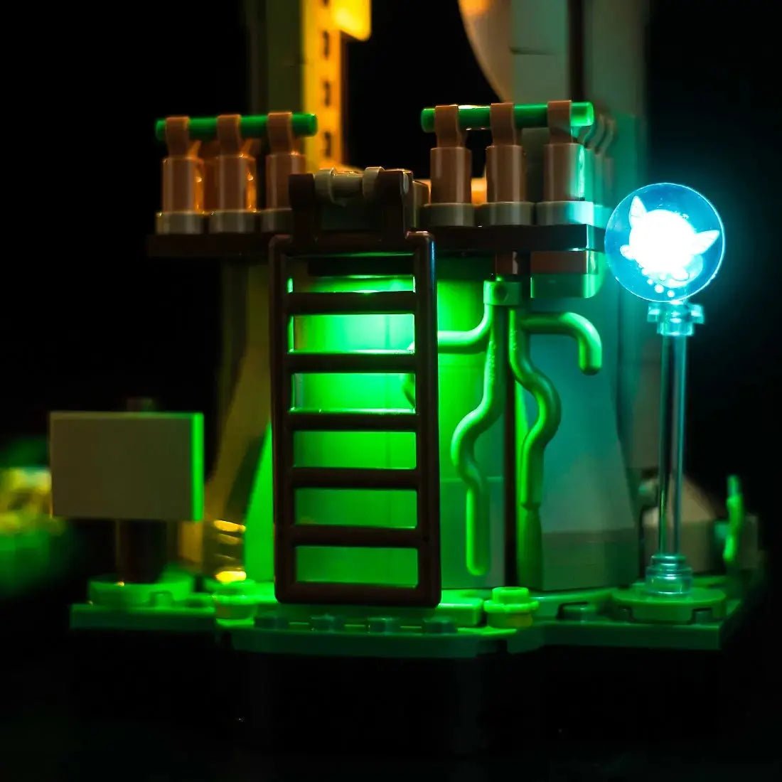Bright My Bricks display light kit for LEGO® The Legend of Zelda Great Deku Tree #77092 — installed and glowing