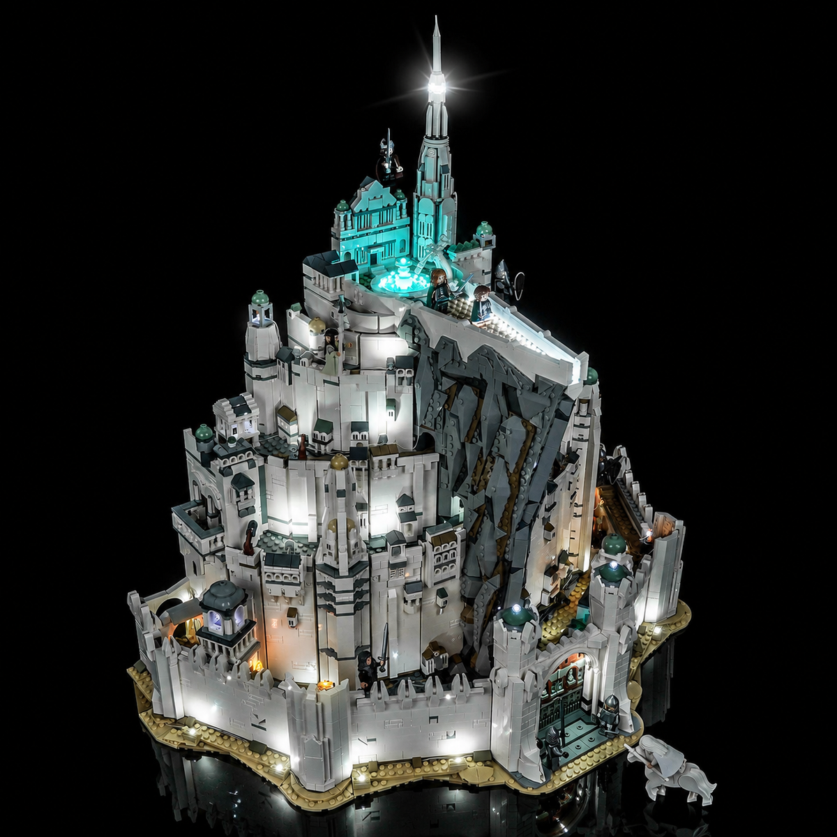 Bright My Bricks Holy Light LED lighting kit for LEGO® The Lord of the Rings: Minas Tirith #11377 — divine glow effect