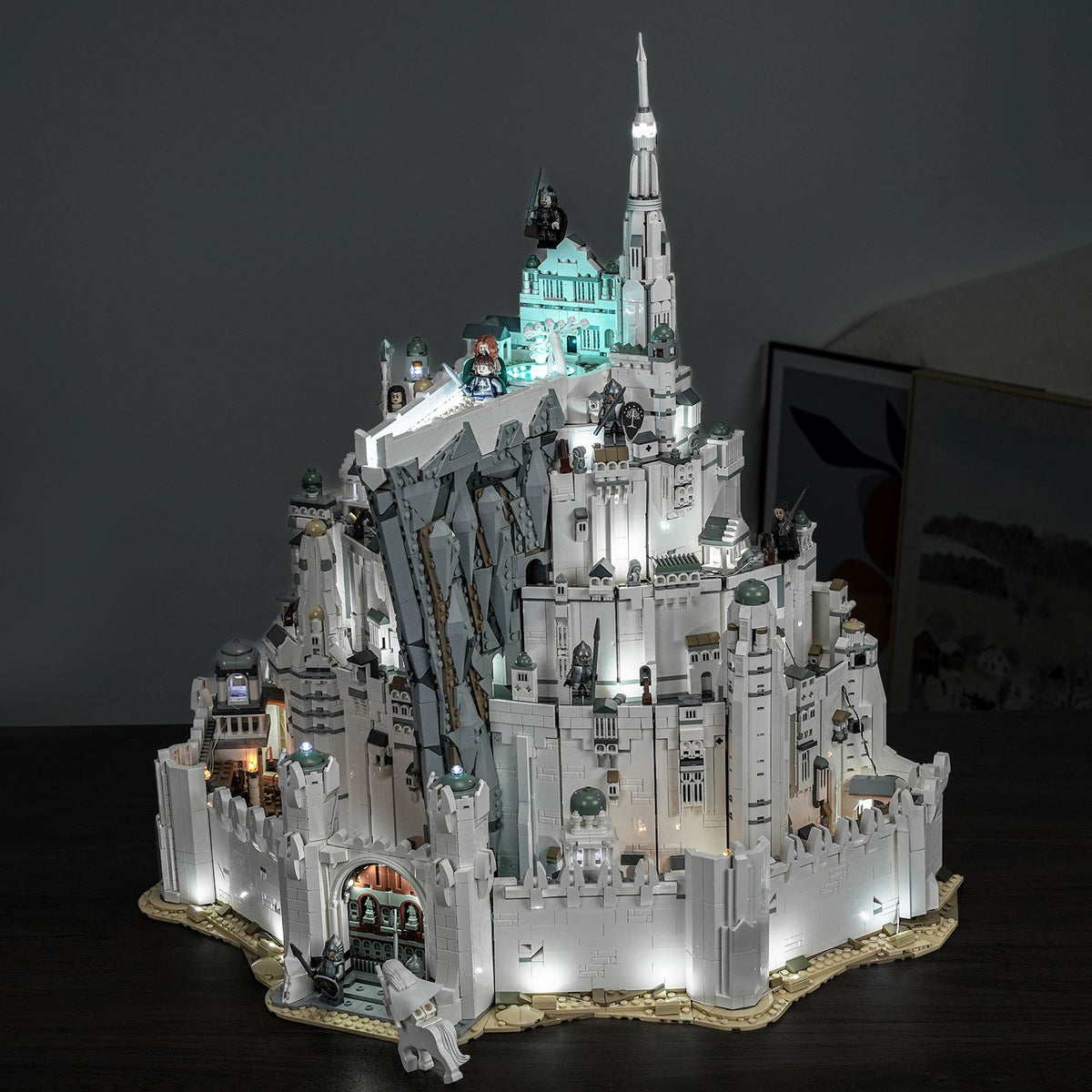 Bright My Bricks Holy Light premium LED light kit for LEGO® The Lord of the Rings: Minas Tirith #11377 — sanctified citadel glow