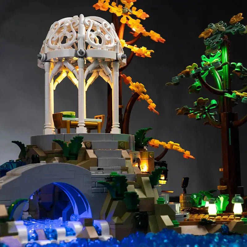 LEGO® The Lord Of The Rings: Rivendell #10316 — lighting effect on the build (RGB LED light kit)