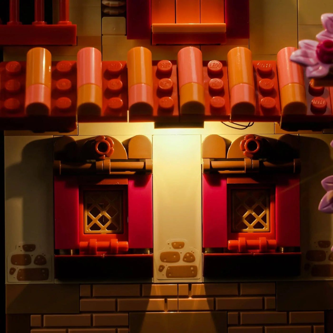 LEGO® The Magical Madrigal House #43245 — installed and glowing (LED lighting kit)