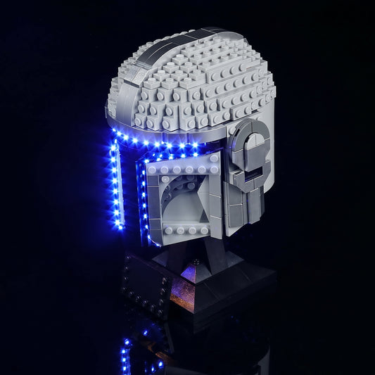 LEGO® The Mandalorian Helmet #75328 — lighting effect on the build (DIY LED light kit)