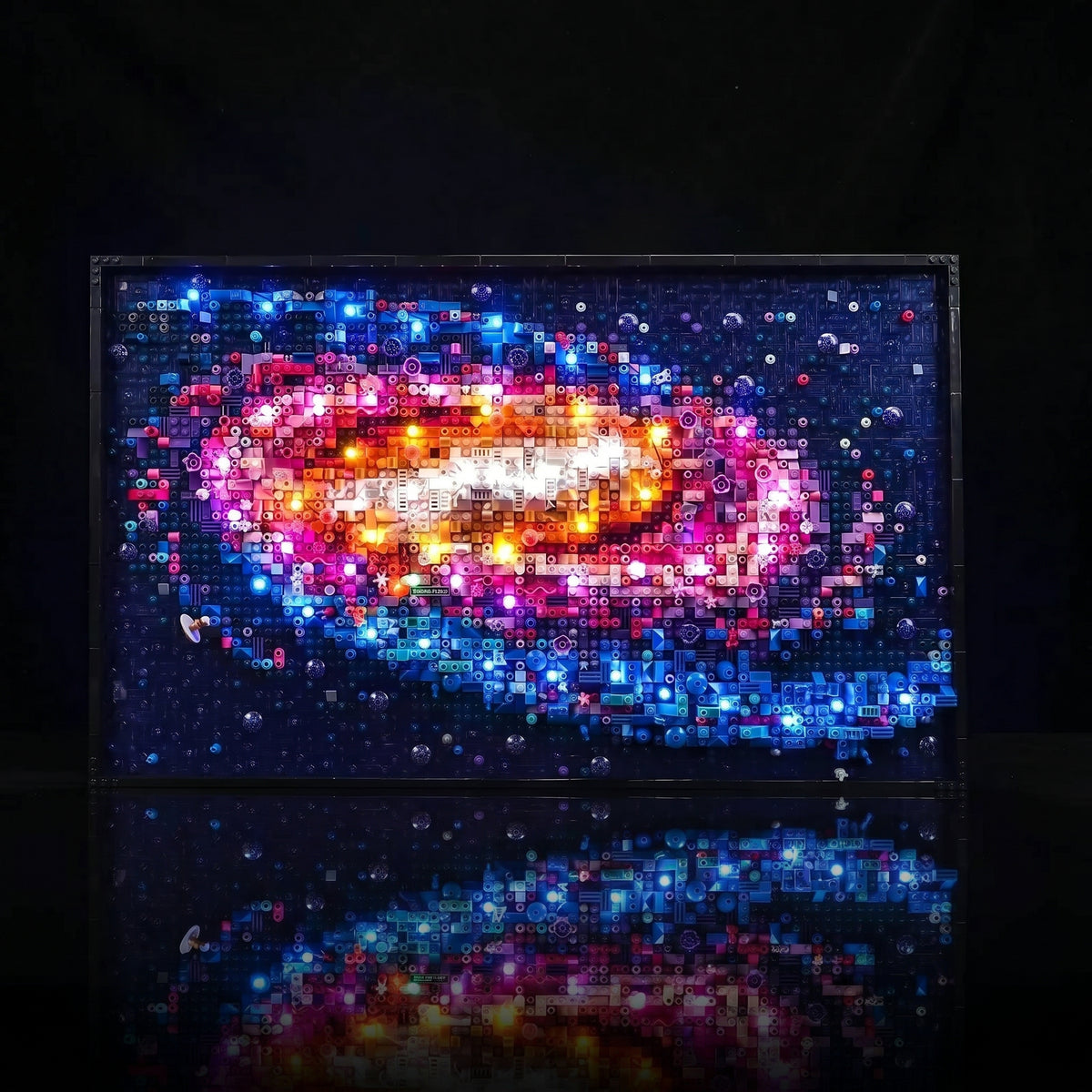 Bright My Bricks LED light kit for LEGO® The Milky Way Galaxy #31212 — front view fully lit