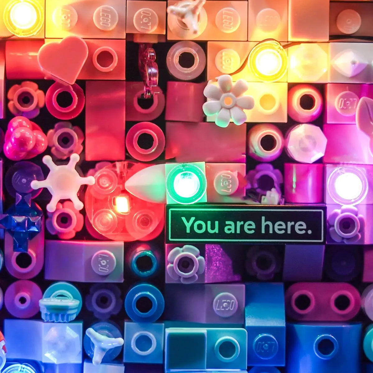 LED lights for LEGO® The Milky Way Galaxy #31212, warm LED glow detail