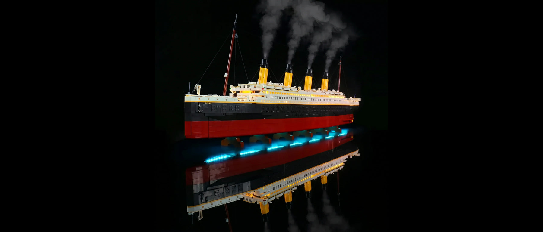 Light Kit for LEGO® Titanic #10294 — lit with the LED light kit