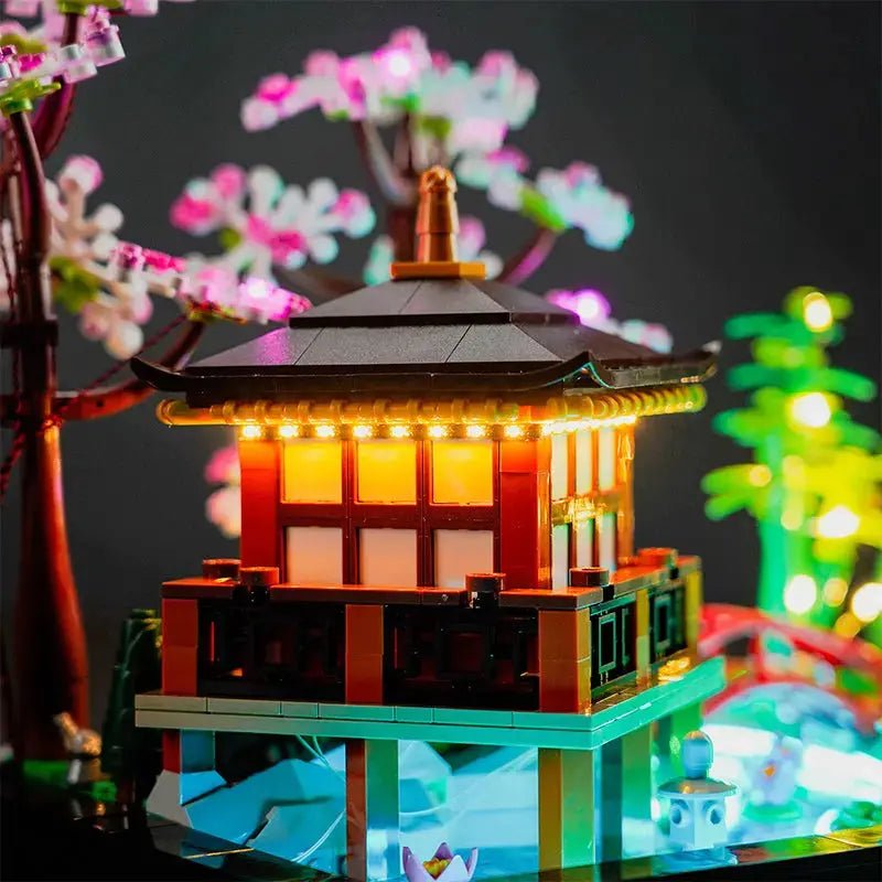 LEGO® Tranquil Garden #10315 — LED strips and bricks detail (DIY LED light kit)