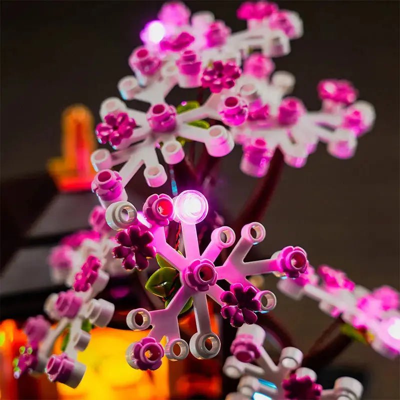 LEGO® Tranquil Garden #10315 — night-mode display glow (custom LED lighting)
