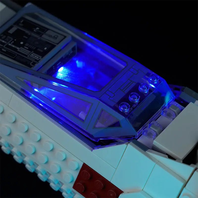 LED strips and bricks detail: Bright My Bricks LED lighting kit for LEGO® UCS X-Wing Starfighter #75355