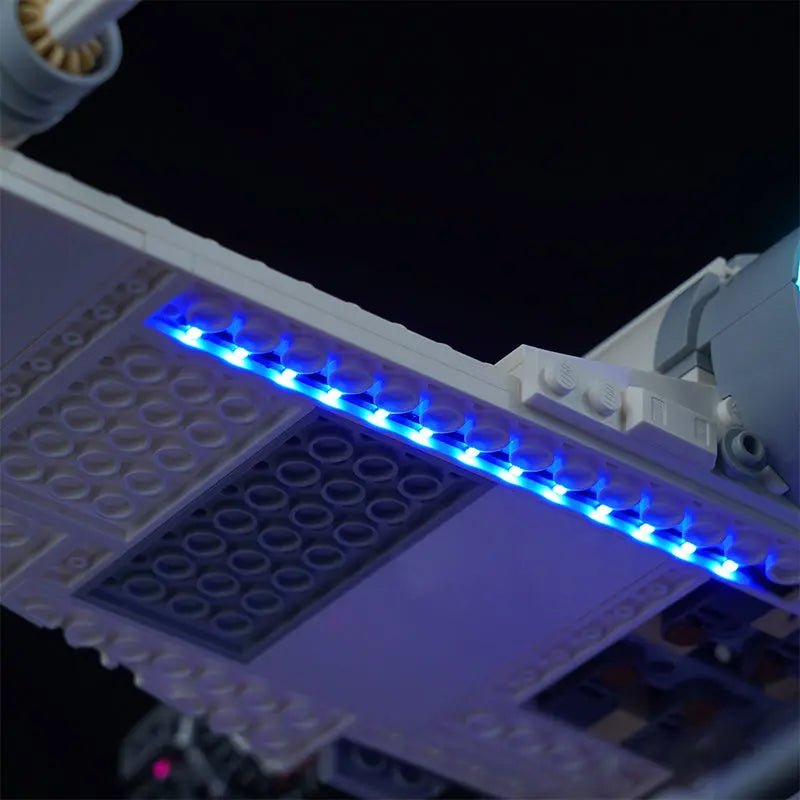 display light kit for LEGO® UCS X-Wing Starfighter #75355, display lighting in a dark room