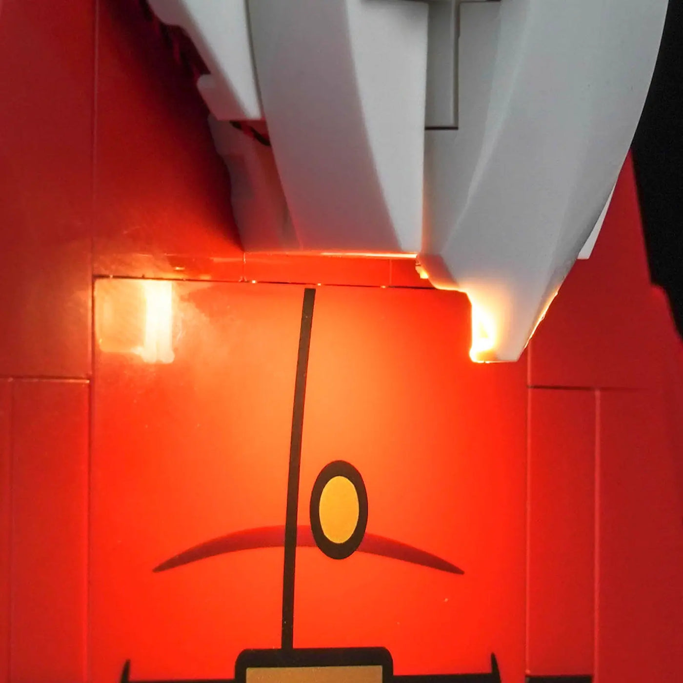 night-mode display glow: Bright My Bricks custom LED lighting for LEGO® Up-Scaled Santa Minifigure #40820