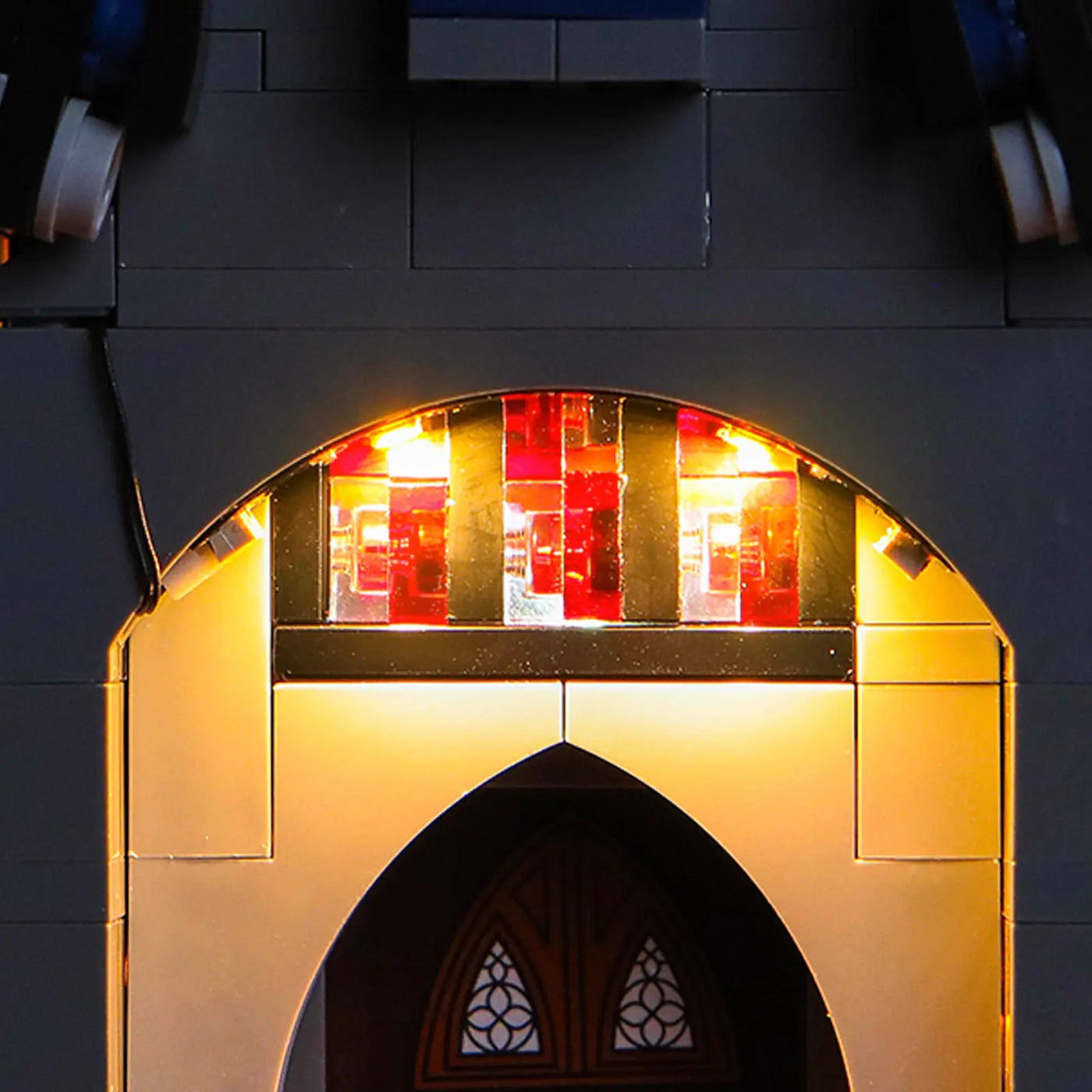 LEGO® Wednesday Morticia's Cottage #76786 — display lighting in a dark room (custom LED lighting)