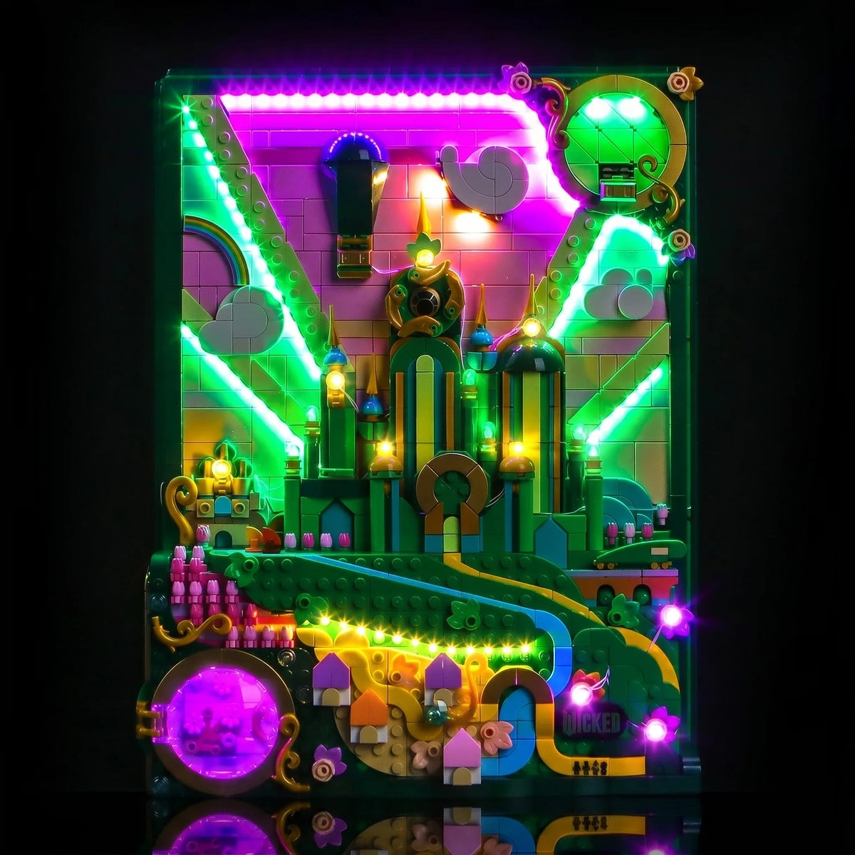 LED light kit for LEGO® Wicked Welcome to Emerald City #75684 | Bright My Bricks