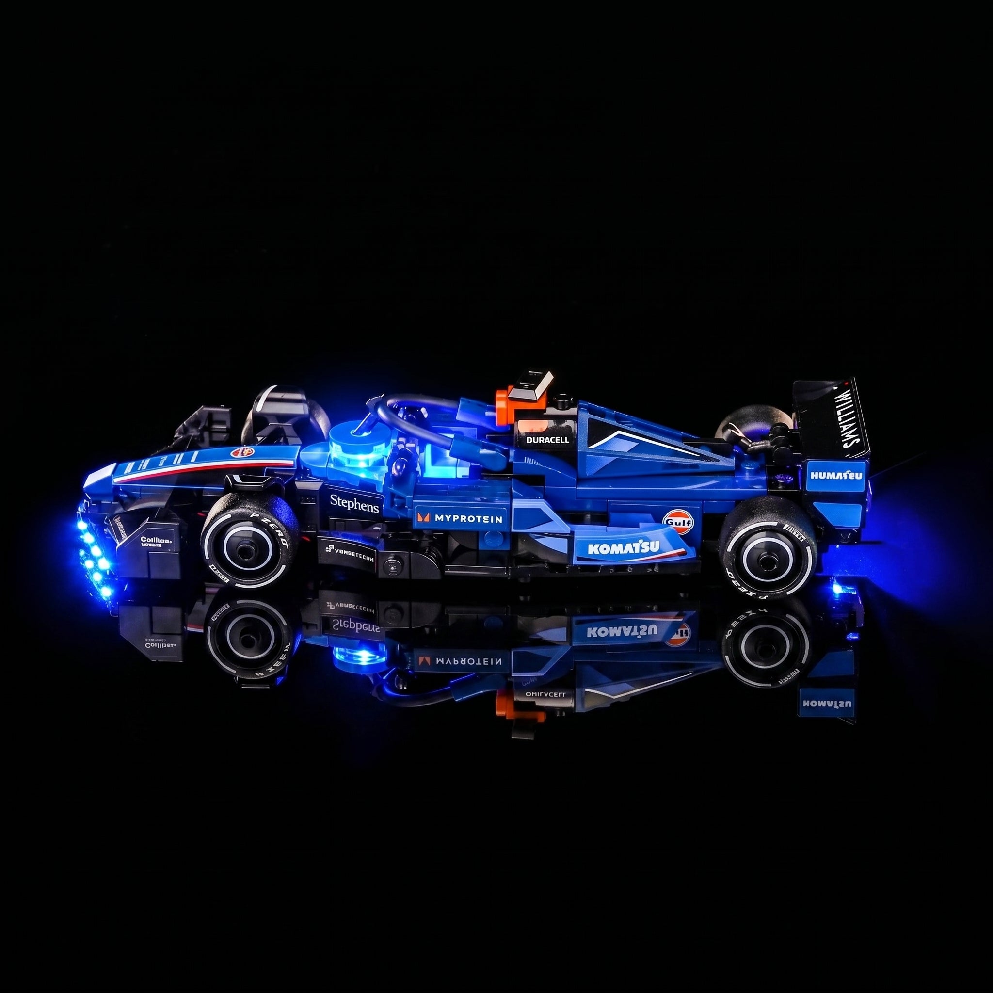 light kit for LEGO® Williams Racing FW46 F1 Race Car #77249, night-mode display glow