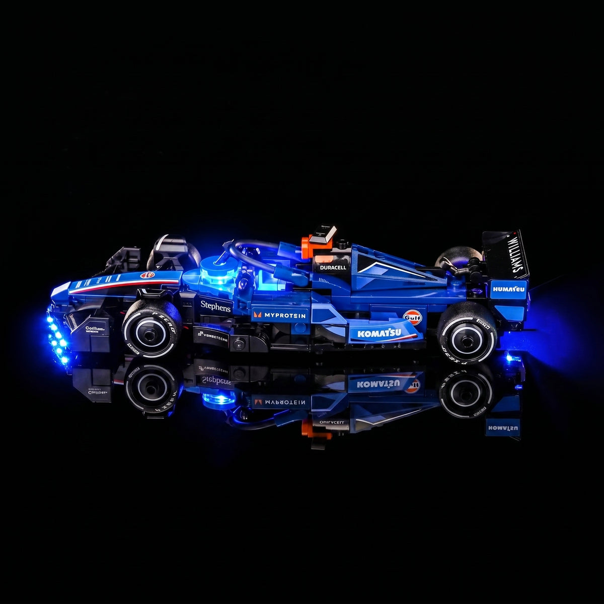 light kit for LEGO® Williams Racing FW46 F1 Race Car #77249, night-mode display glow