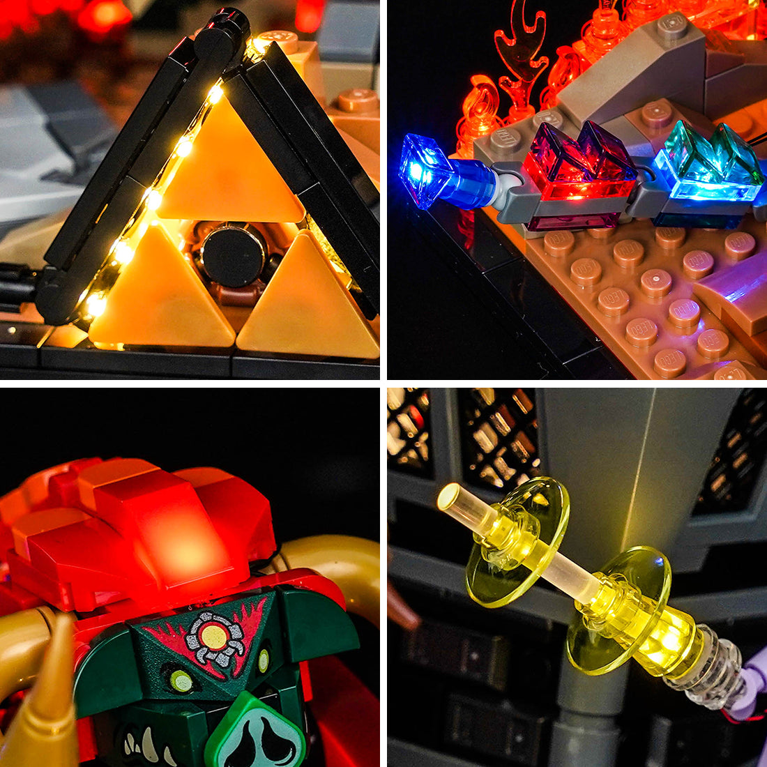 light kit for LEGO® Zelda Ocarina of Time The Final Battle #77093, lighting effect on the build