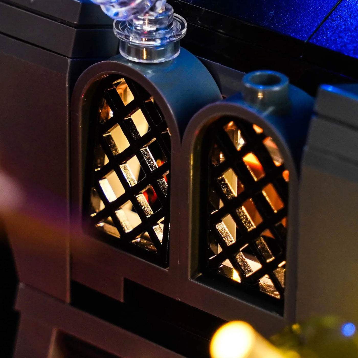 LEGO® Zelda Ocarina of Time The Final Battle #77093 — installed and glowing (light kit)