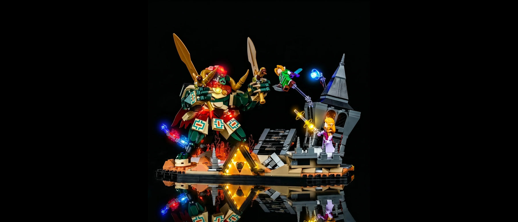 Kit LED pour LEGO® Ocarina of Time™ – Le combat final #77093 — lit with the LED light kit