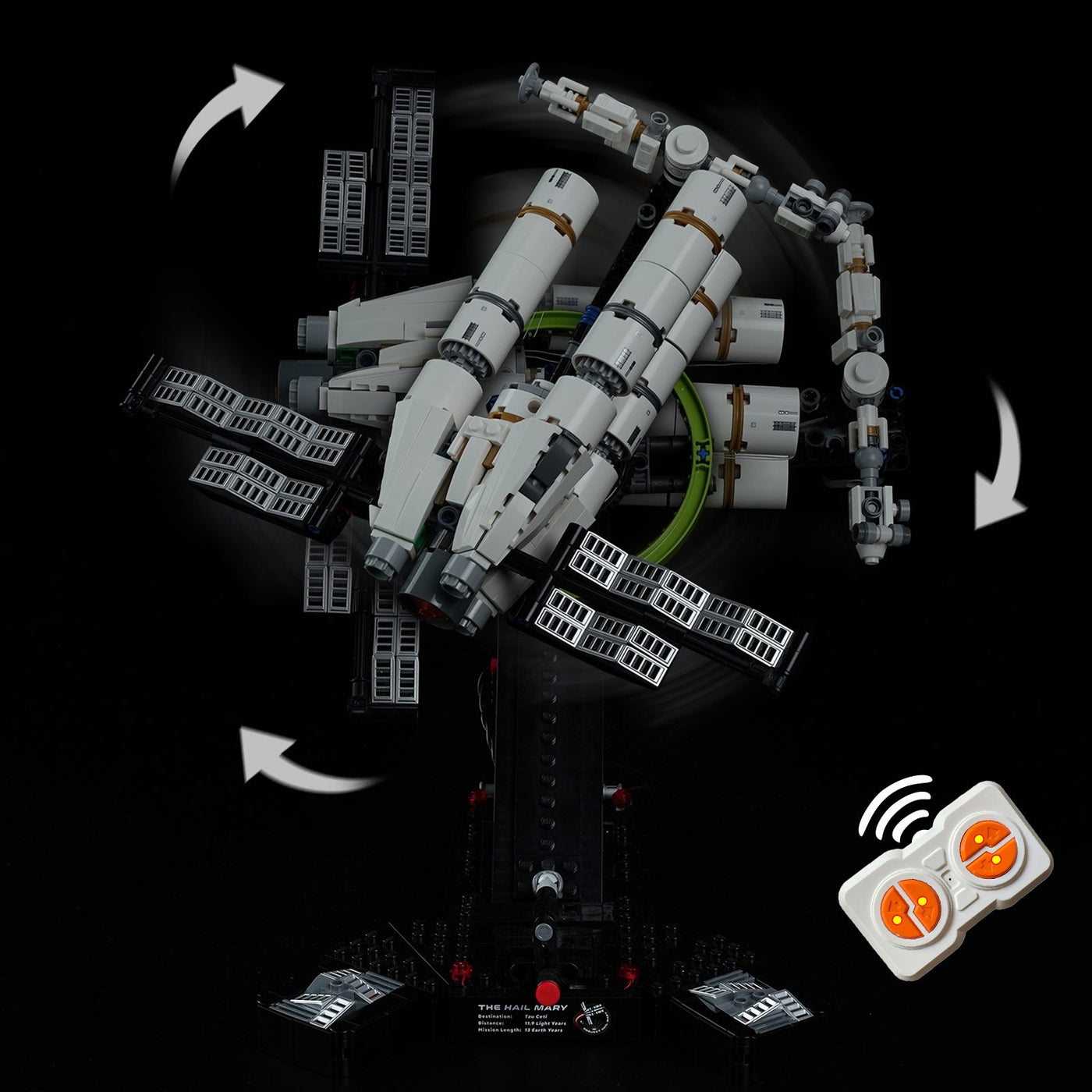 Bright My Bricks motorized kit for LEGO® Icons Project Hail Mary #11389 — the build in motion