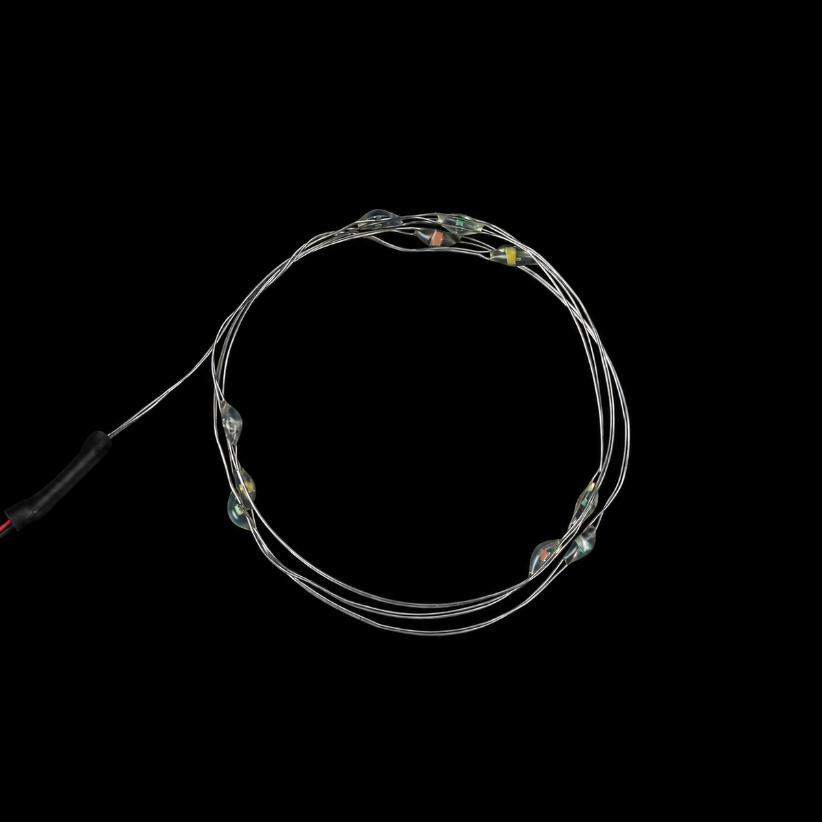 Thin silver micro-LED string for custom LEGO lighting